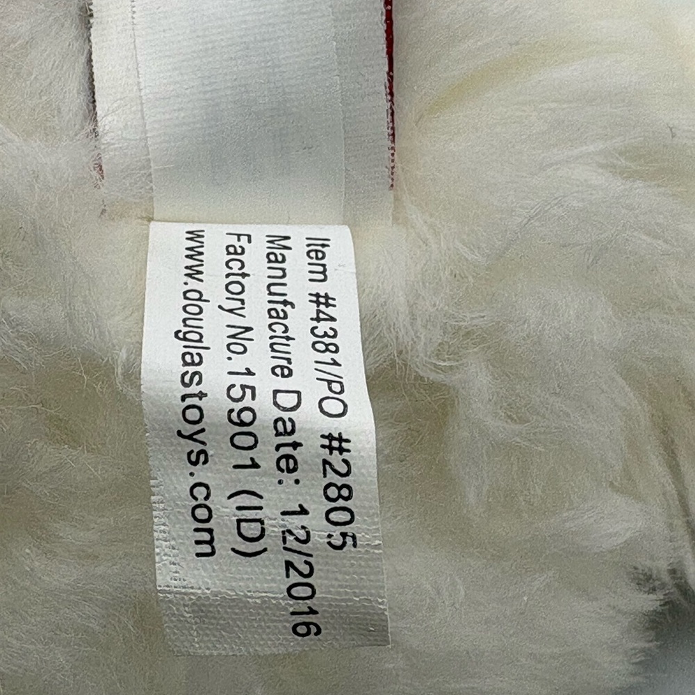 2016 Douglas Cuddle Toy Sitting White Cat 10” Soft Persian Plush Stuffed #2805 - Picture 11 of 16